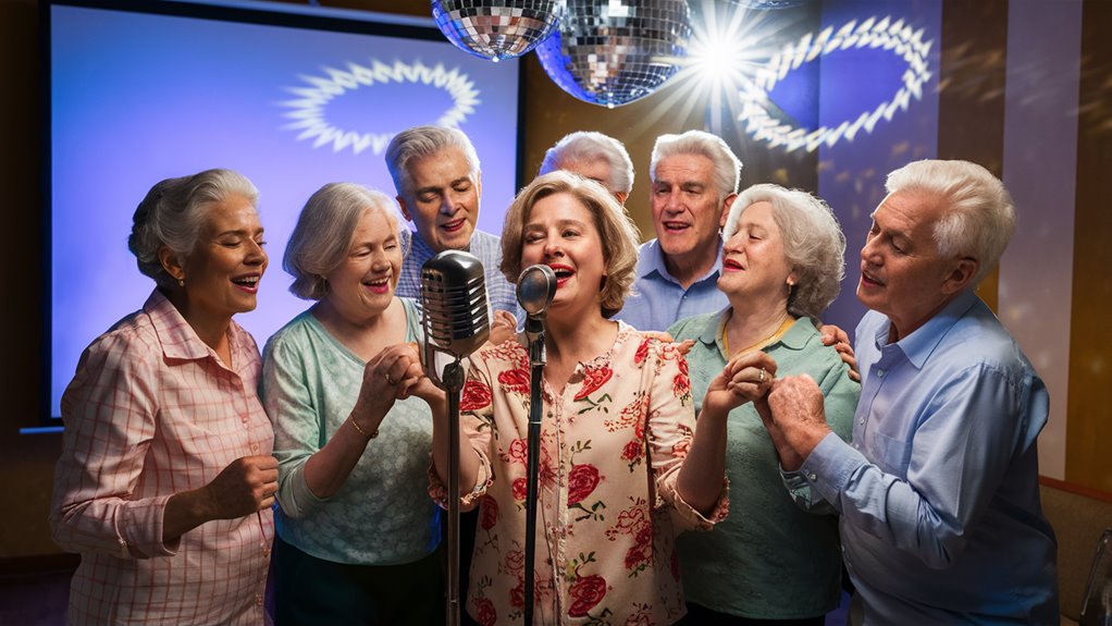 elderly enjoying musical entertainment