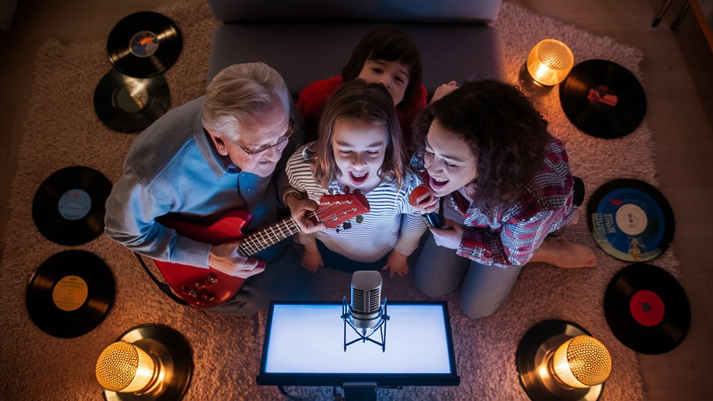 parents singing famous rock songs